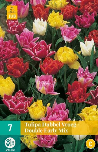 Tulp Double early mix 7 bollen - afbeelding 1